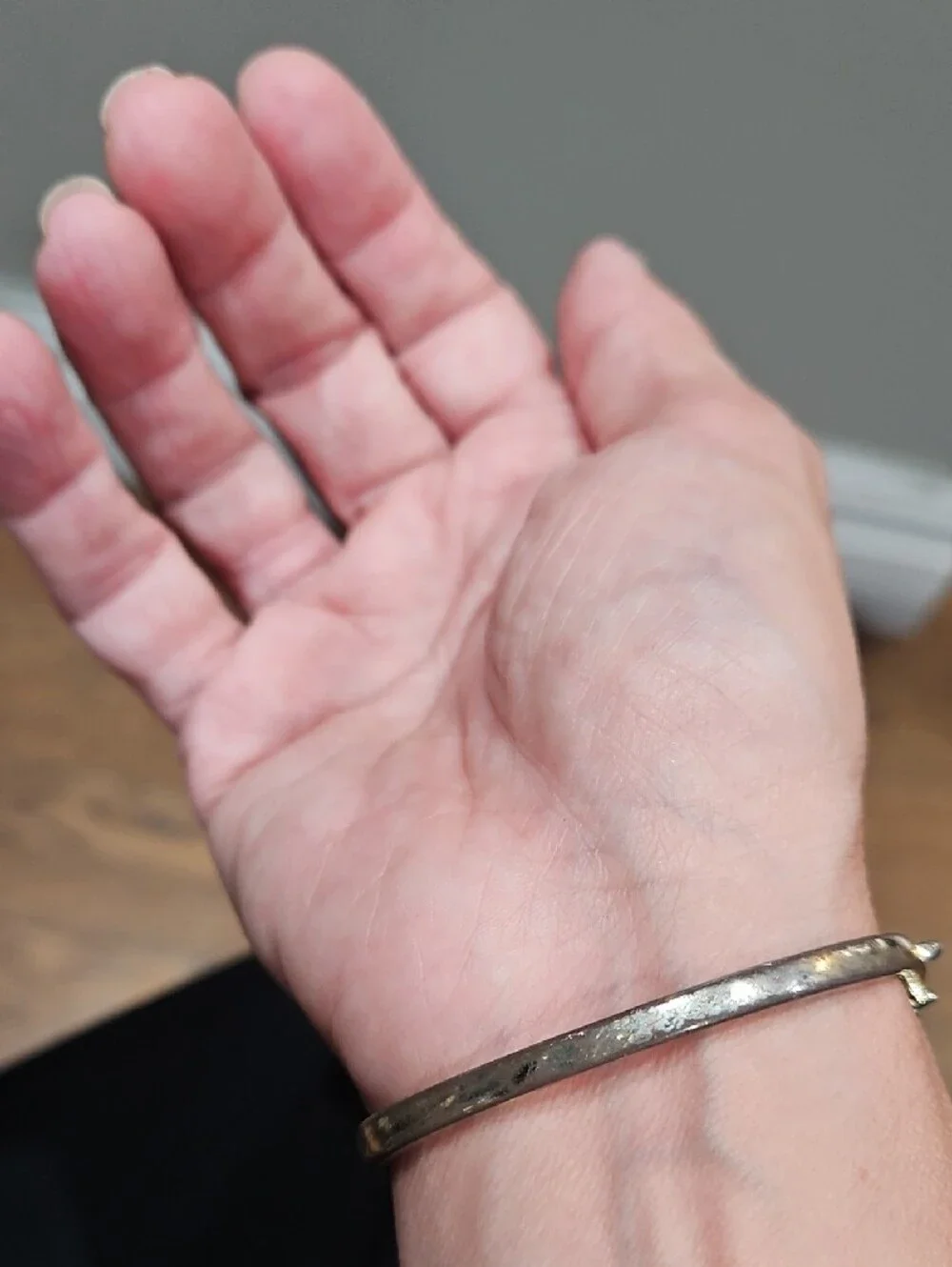 Gold-Tone Bracelet with Pink Accent Bars